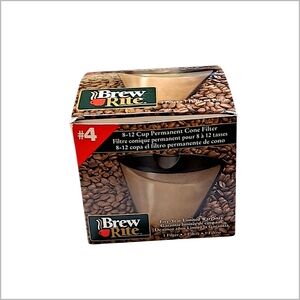 .🎄10/$20. Brew Rite ~ Permanent Cone Coffee Filters. 3 Pieces